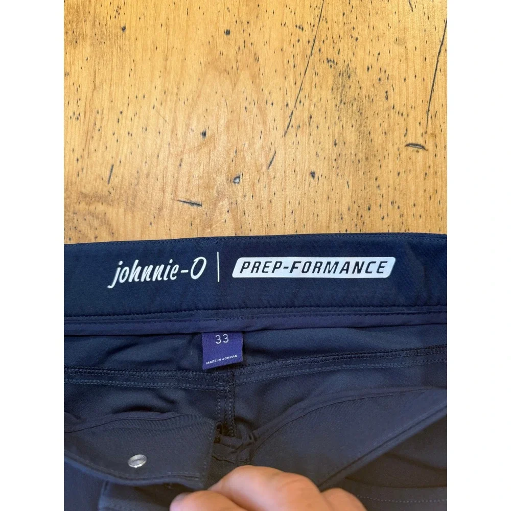 Johnnie-O Prep-Formance 33x31 Navy Blue Golf Pants Mens Technical 5-Pocket Pants